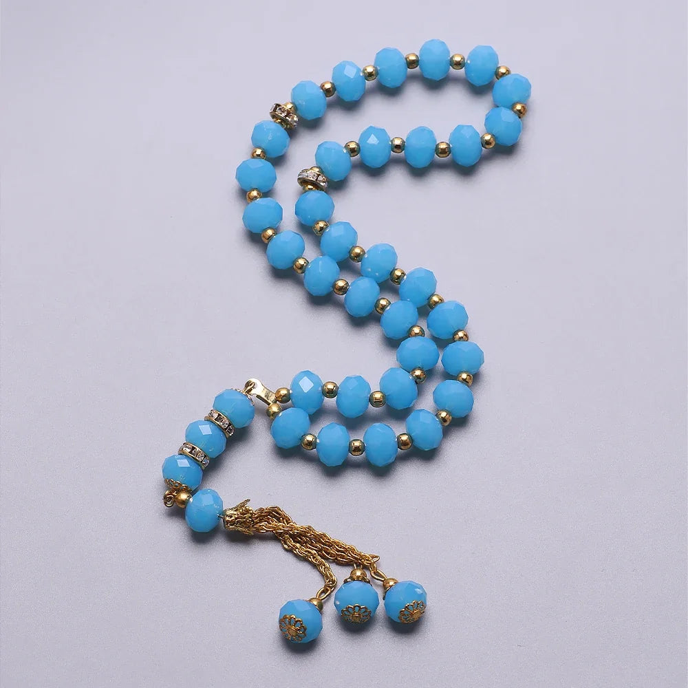 Elegante islamitische gebedsketting - Islamitische Tasbih 33 kralen turquoise