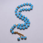 Elegante islamitische gebedsketting - Islamitische Tasbih 33 kralen turquoise