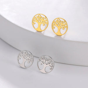 Clous D'oreilles Arbre de vie Boucles argent