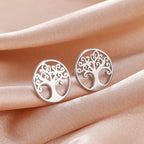 Clous D'oreilles Arbre de vie Boucles argent