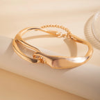 Ketting met gedurfde geometrische textuur 