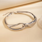 Ketting met gedurfde geometrische textuur 