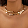 Ketting met gedurfde geometrische textuur 