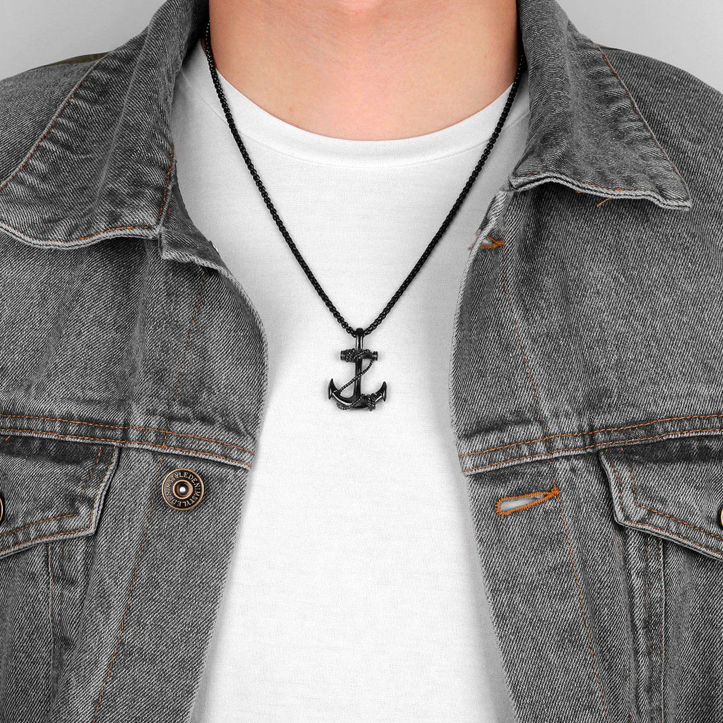 Herenankerketting zwart