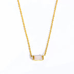 Collier avec Fin Pendentif Coloré Pierre de Naissance