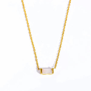 Collier avec Fin Pendentif Coloré Pierre de Naissance