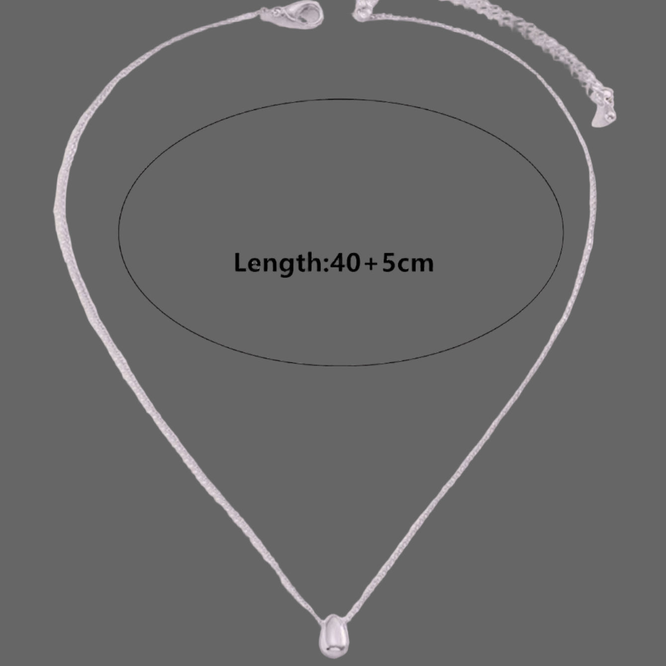 Ketting met Fijne Waterdruppel Hanger 