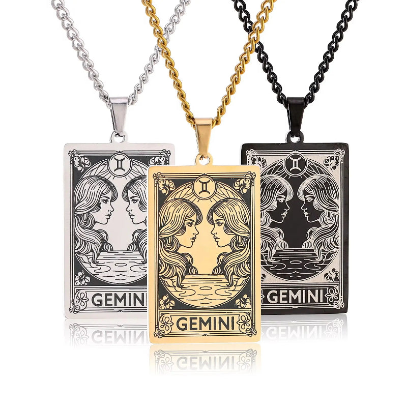 Collier avec Joli Pendentif Signe du Zodiaque Astrologique