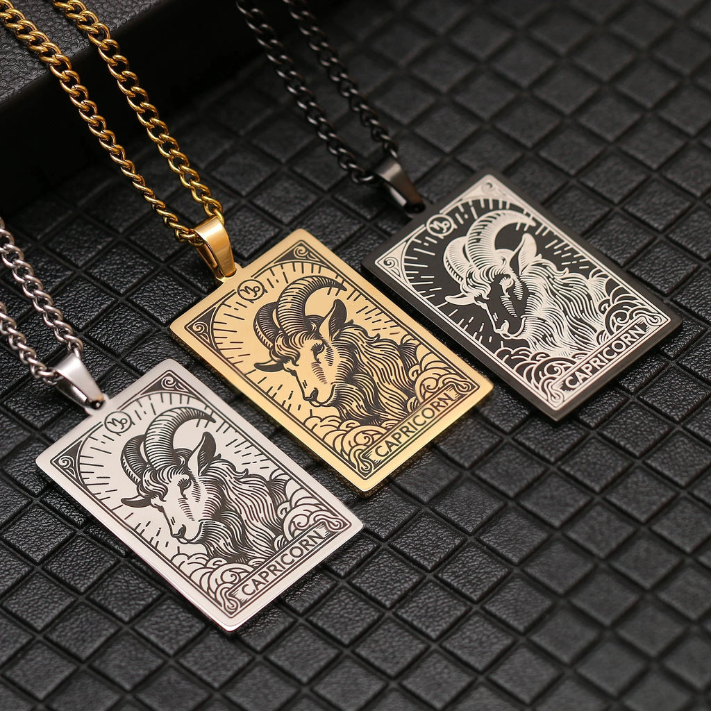Collier avec Joli Pendentif Signe du Zodiaque Astrologique