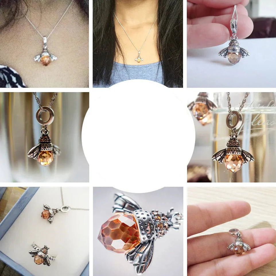 Halsketting met bijenhanger voor dames