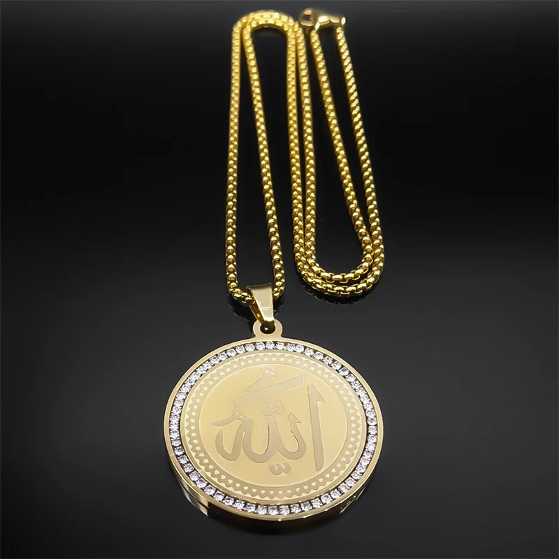 Ketting met Allah amulet hanger Arabisch islam moslim goud