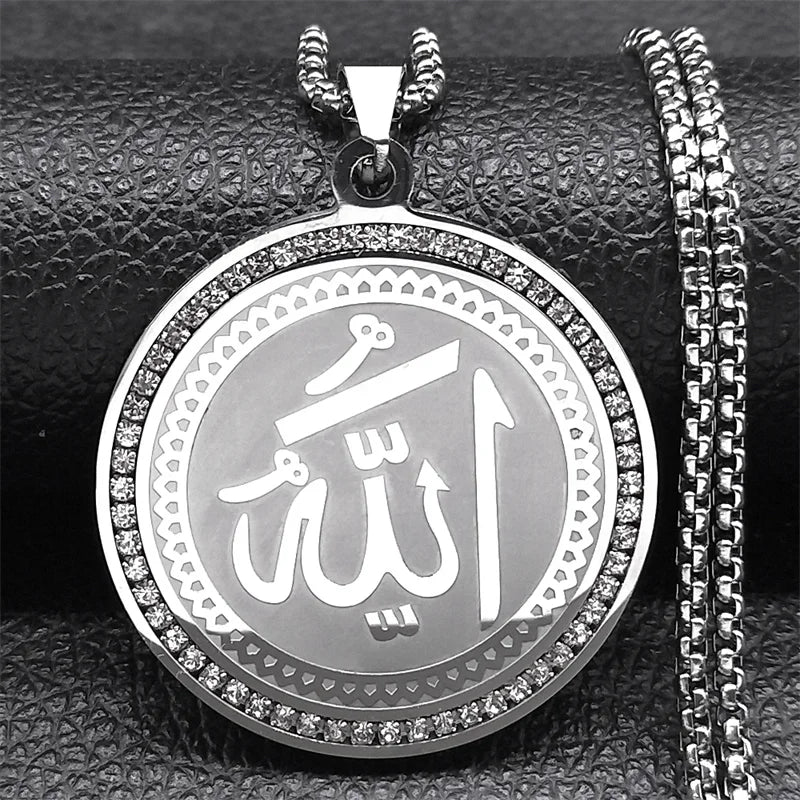 Ketting met Allah amulet hanger Arabisch islam moslim zilver