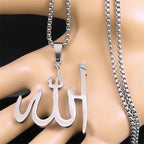 Ketting met Arabische Allah-hanger islam moslim zilver 50 cm