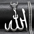 Ketting met Arabische Allah-hanger islam moslim zilver 50 cm