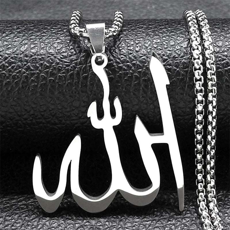 Ketting met Arabische Allah-hanger islam moslim zilver 50 cm