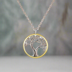Collier avec Pendentif Arbre de Vie pour Femme avec Zircon
