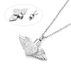 Urnenketting met hanger in de vorm van engelenvleugels