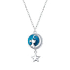 Collier avec Pendentif avec Décor Lune et Chat