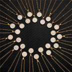 Halsketting met witte hanger initiaal w