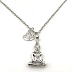 Collier avec Pendentif Bouddha et Fleur de Lotus