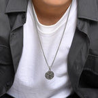 Collier avec Pendentif Boussole Nautique Rose des Vents