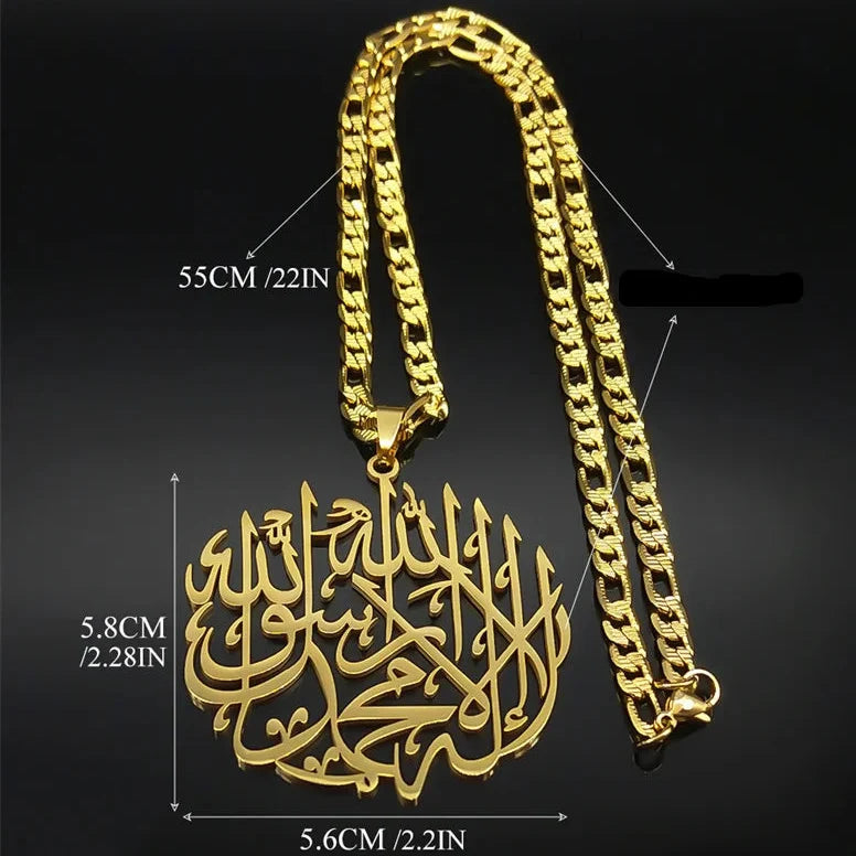 Halsketting met Arabische kalligrafische Ayatul Kursi hanger