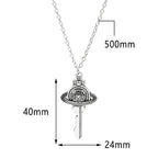 Halsketting met universum-sleutelhangerhanger