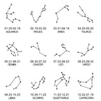 Collier avec Pendentif Constellation Signe du Zodiaque