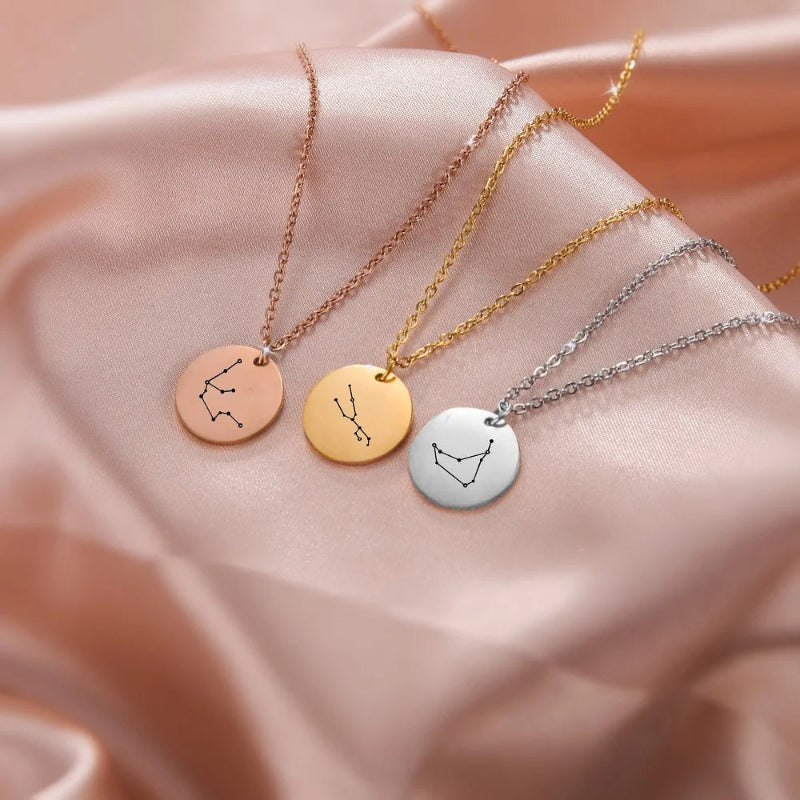 Collier avec Pendentif Constellation Signe du Zodiaque