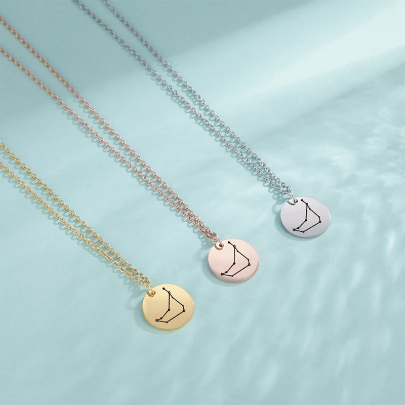Collier avec Pendentif Constellation Signe du Zodiaque