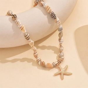 Collier avec Pendentif Coquillage Etoile de Mer