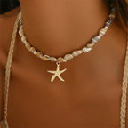 Collier avec Pendentif Coquillage Etoile de Mer
