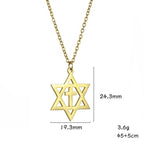 Ketting met kruis- en <span data-glossary-id="etoile_de_david">Davidster</span>-hanger, orthodox-joodse symbolen