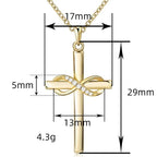 Ketting met oneindig kruis-hanger versierd met kristallen