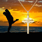 Ketting met oneindig kruis-hanger versierd met kristallen