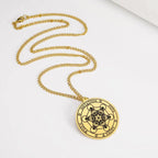 Collier avec Pendentif Cube Métatron or