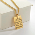 Uniseks ketting met zegenhanger en Hebreeuws symbool Yeshoua joods goud