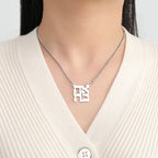 Ketting met zegenhanger en Hebreeuws symbool Joodse Yeshoua zilver