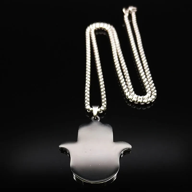 Herenketting met hanger ter bescherming tegen het boze oog en Arabische Fatma-hand