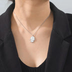Halsketting met beschermend hangertje <span data-glossary-id="etoile-de-david">Davidster</span> en Fatma-hand in zilver