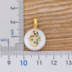 Ketting met gekleurde Arabische Fatma-hand beschermhanger