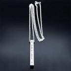 Ketting met beschermend Mesuzah-hanger en Joodse Hebreeuwse letters in zilver