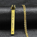 Ketting met beschermend Mesuzah-hanger en Joodse Hebreeuwse letters in goud