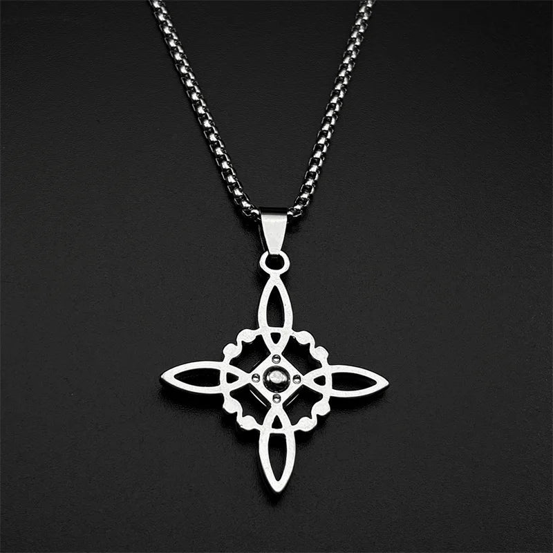Collier avec Pendentif de Protection Noeud de Sorcière