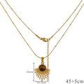 Collier avec Pendentif de Protection Oeil de Tigre pour Femme A