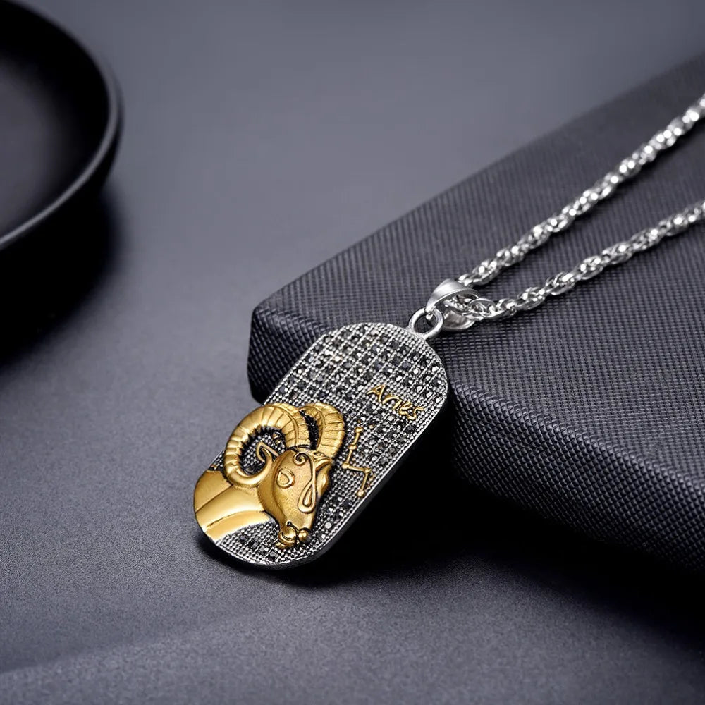 Collier avec Pendentif de Style Signe du Zodiaque Astrologique