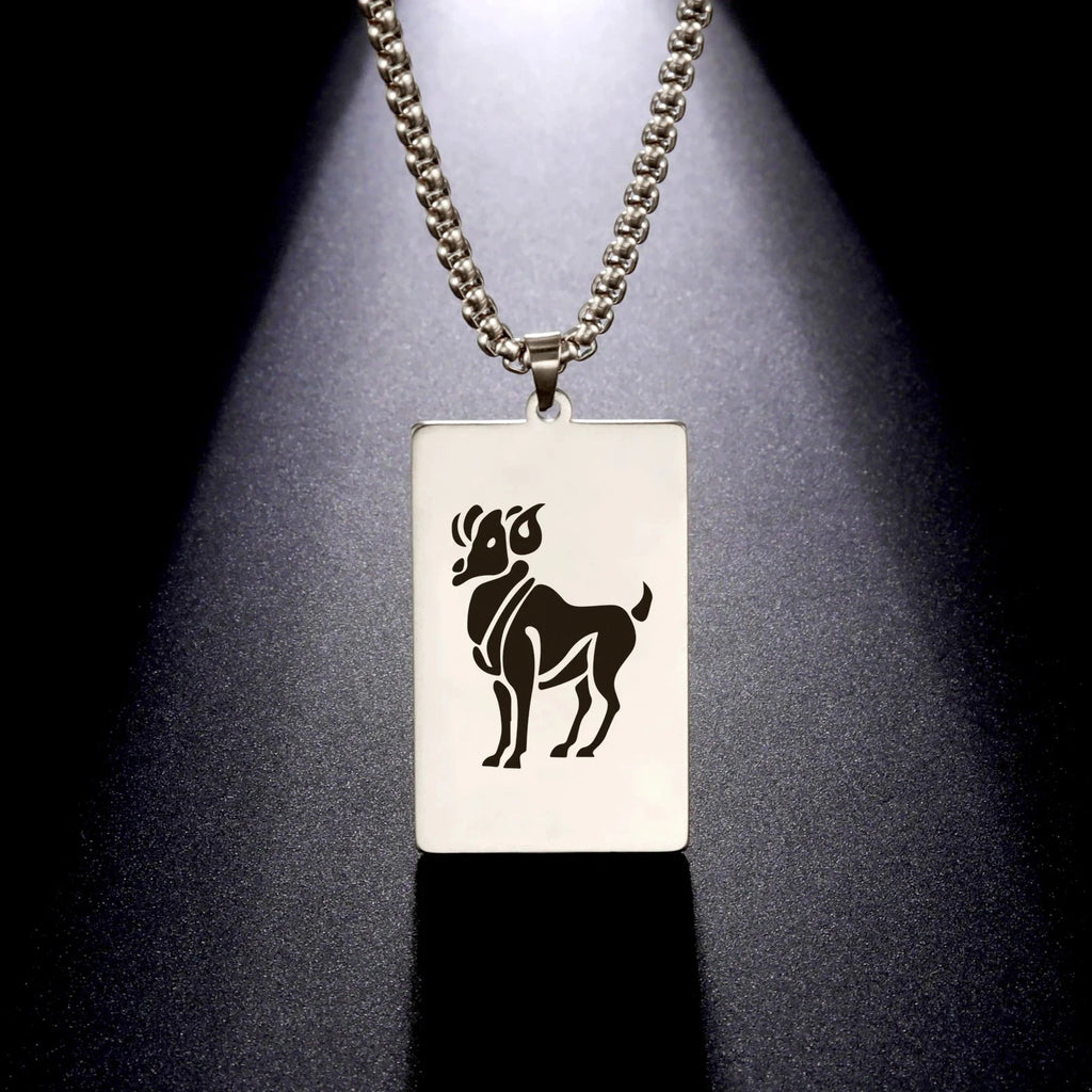 Collier avec Pendentif Elégant Signe du Zodiaque Astrologique