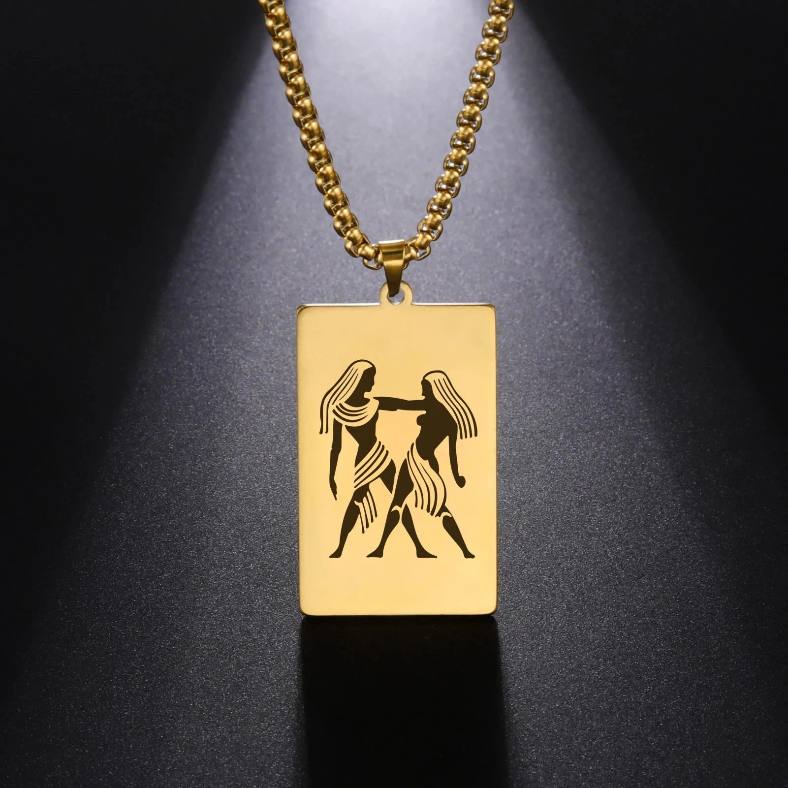 Collier avec Pendentif Elégant Signe du Zodiaque Astrologique