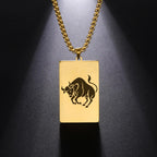 Collier avec Pendentif Elégant Signe du Zodiaque Astrologique