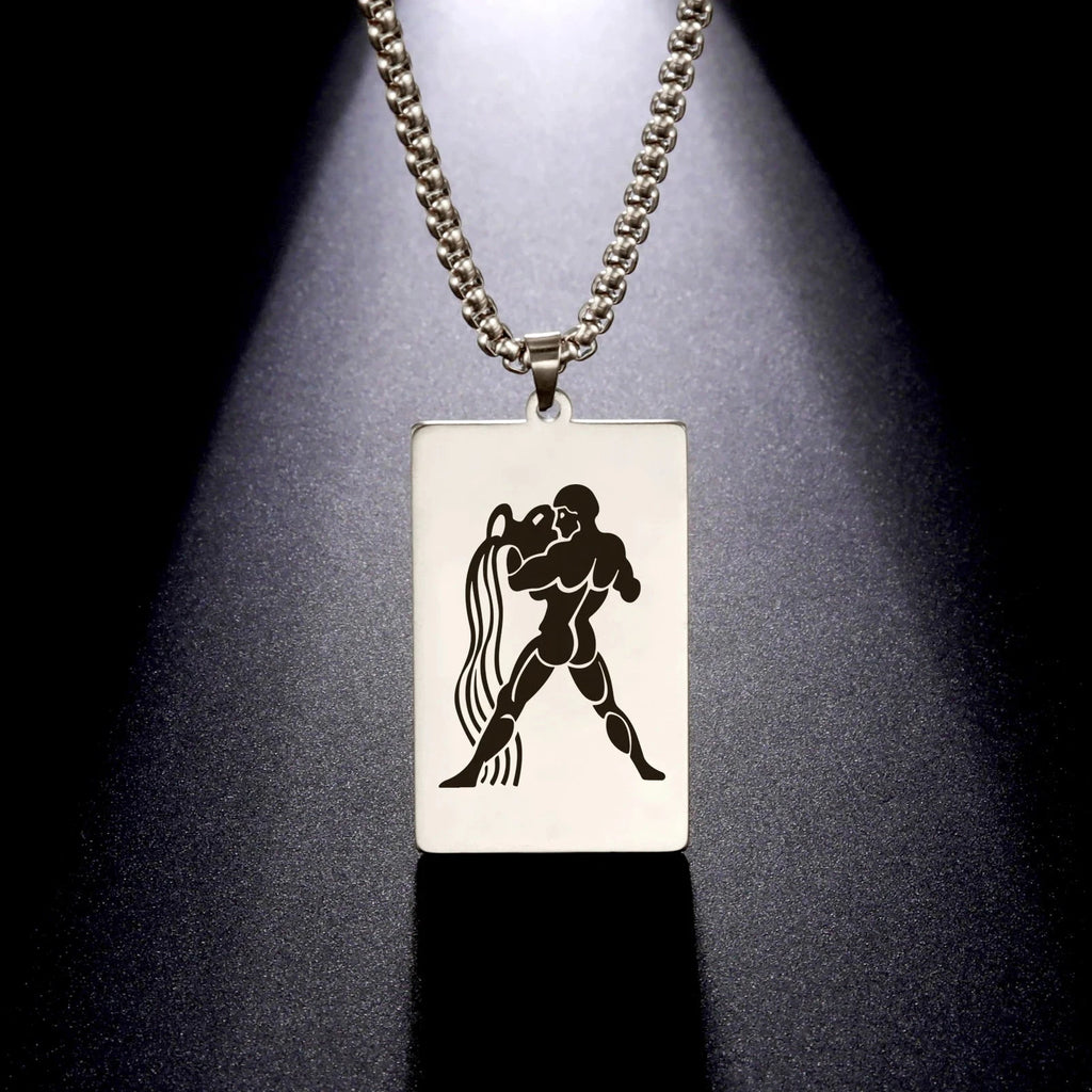 Collier avec Pendentif Elégant Signe du Zodiaque Astrologique